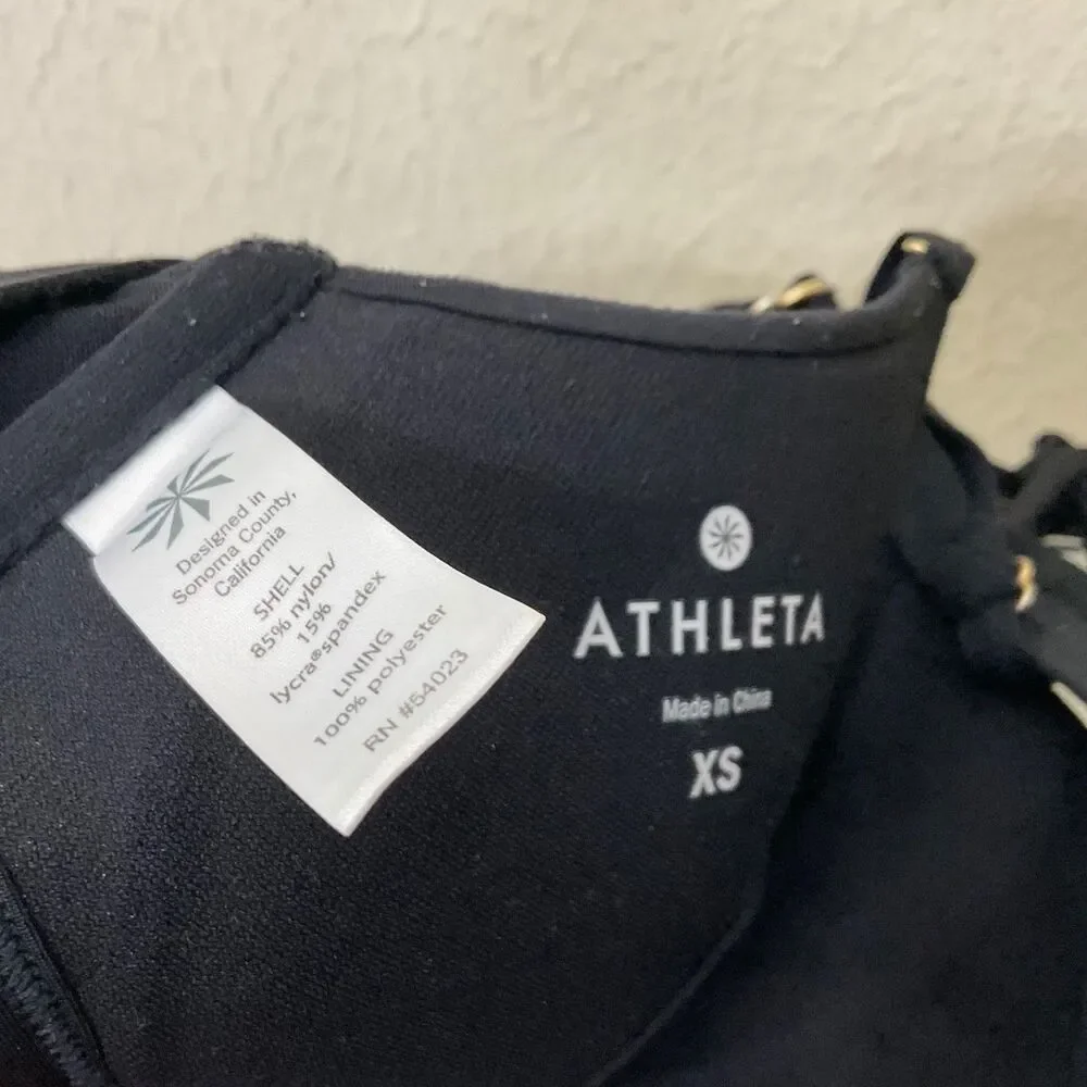 Athleta Womens Yoga Bra Size XS Back Crisscross Strappy Athletic Racerback